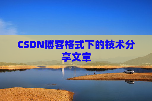 CSDN博客格式下的技术分享文章
